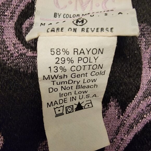 CMC Jacket Color‎ Me Cotton USA Pale Purple Floral Print Soft Tapestry Blazer - Picture 6 of 6